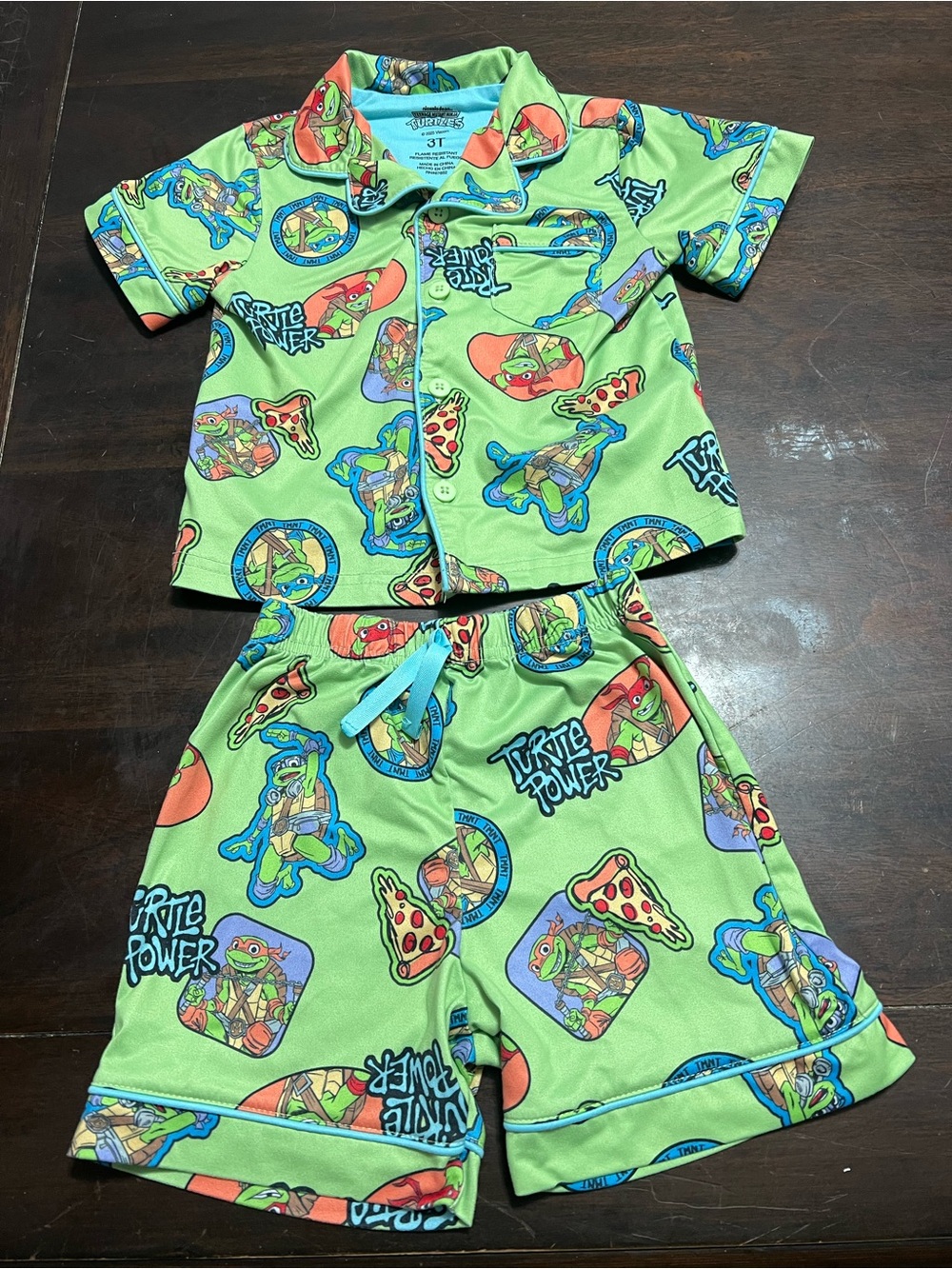 Kids Teenage Mutant Ninja Turtles Pajama Set - Short Sleeve & Shorts